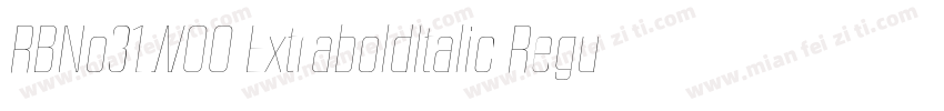 RBNo31W00 ExtraboldItalic Regular字体转换